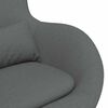 vidaXL Fauteuil &oelig;uf Gris fonc&eacute; 63 x 73 x 90 cm tissu