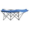 vidaXL Chaise longue pliable Bleu Acier
