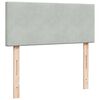 vidaXL Sommier &agrave; lattes de lit et matelas gris clair 120x190cm velours