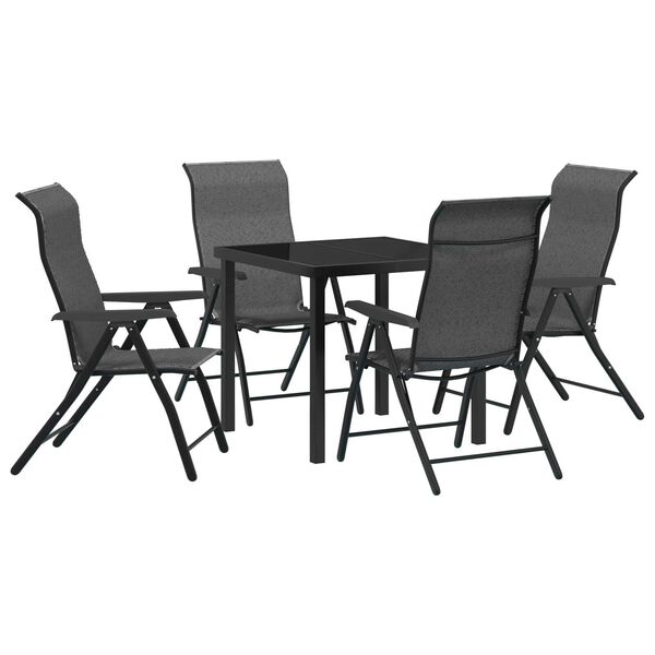 vidaXL Ensemble de salle à manger pour jardin 5 pcs Gris