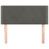 vidaXL Tête de lit Gris foncé 80x5x78/88 cm Velours