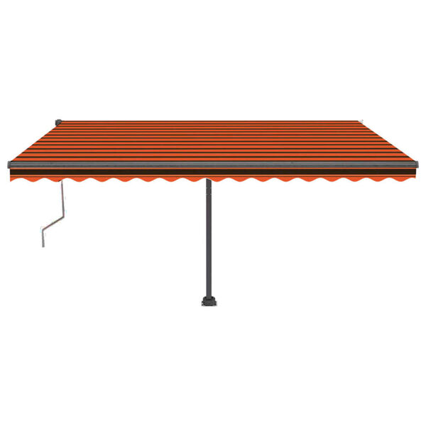 vidaXL Auvent automatique sur pied 400x350 cm Orange/marron