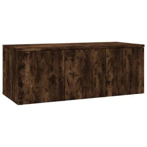 vidaXL Meuble TV Ch&ecirc;ne fum&eacute; 80x34x30 cm Bois d'ing&eacute;nierie