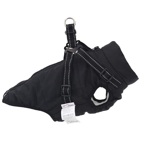 vidaXL Manteau pour chiens avec harnais imperm&eacute;able r&eacute;fl&eacute;chissant L28