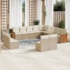 vidaXL Salon de jardin avec coussins 13 pcs beige r&eacute;sine tress&eacute;e
