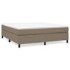 vidaXL Sommier &agrave; lattes de lit avec matelas Taupe 180x200 cm Tissu