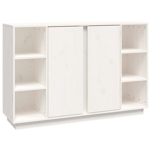 vidaXL Buffet Blanc 120x35x80 cm Bois massif de pin
