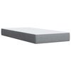 vidaXL Sommier &agrave; lattes de lit avec matelas Gris clair 90x200 cm Tissu