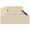 vidaXL Cadre de lit d'angle Crème 90 cm x 200 cm Velours
