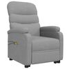 vidaXL Fauteuil de massage inclinable Gris clair Tissu