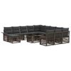 vidaXL Ensemble de canap&eacute; de jardin 13 pc Gris et Gris fonc&eacute; polyrotin