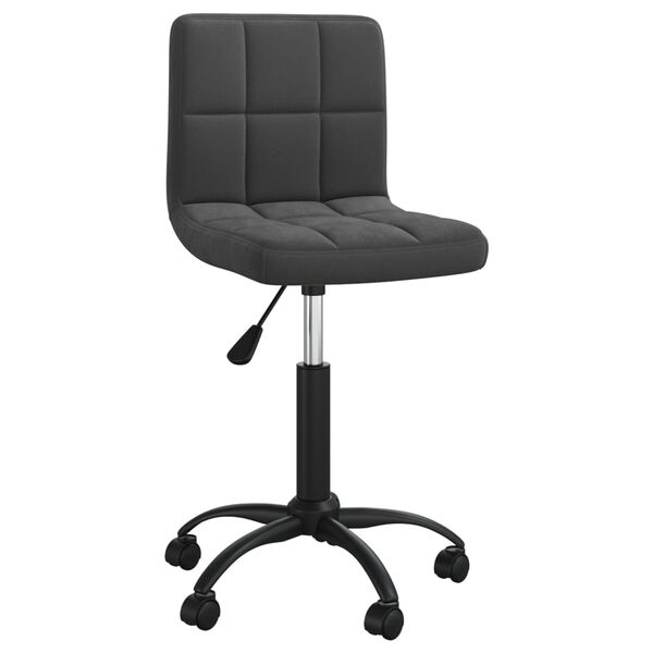 vidaXL Chaise pivotante de bureau Noir Velours