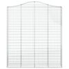 vidaXL Paniers à gabions arqués 3 pcs 200x30x220/240 cm fer galvanisé