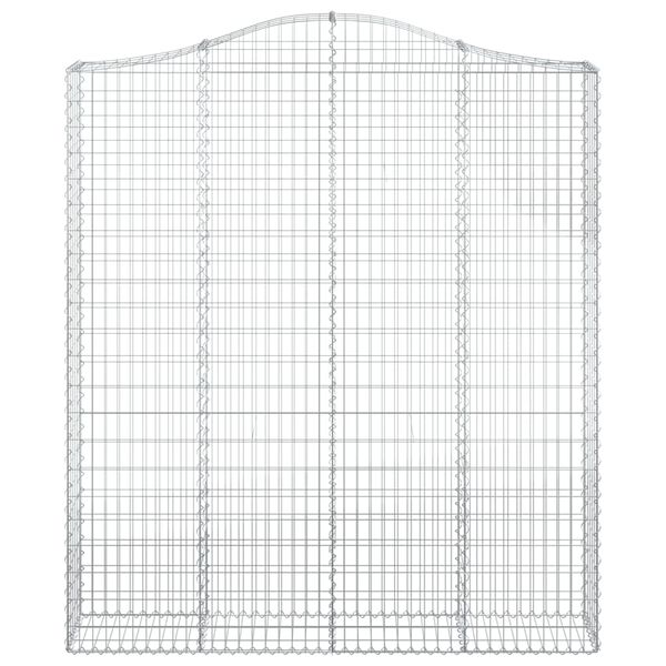 vidaXL Paniers à gabions arqués 3 pcs 200x30x220/240 cm fer galvanisé
