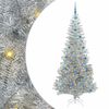 vidaXL Sapin de No&euml;l avec 300 LED avec support Argent 210 cm PET