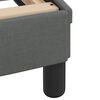 vidaXL Cadre de lit sans matelas Hvar gris fonc&eacute; 200x200 cm tissu