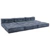 vidaXL Canap&eacute; modulaire 4 pcs Impression Indigo tissu