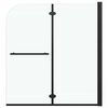vidaXL Cabine de douche pliable 2 panneaux ESG 120x140 cm Noir