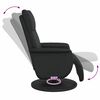 vidaXL Fauteuil de massage inclinable Noir Simili cuir