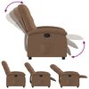 vidaXL Fauteuil inclinable Marron Tissu
