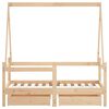 vidaXL Cadre de lit enfant avec tiroirs 70x140 cm bois de pin massif