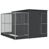 vidaXL Voli&egrave;re avec extension Argent 290x303x216 cm Acier