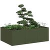 vidaXL Jardini&egrave;re vert olive 120x80x40 cm acier