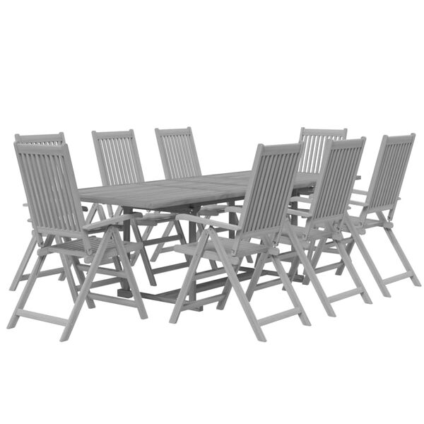 vidaXL Ensemble &agrave; manger de jardin 9 pcs bois d'acacia solide