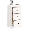 vidaXL Buffet blanc 40x35x80 cm bois massif de pin