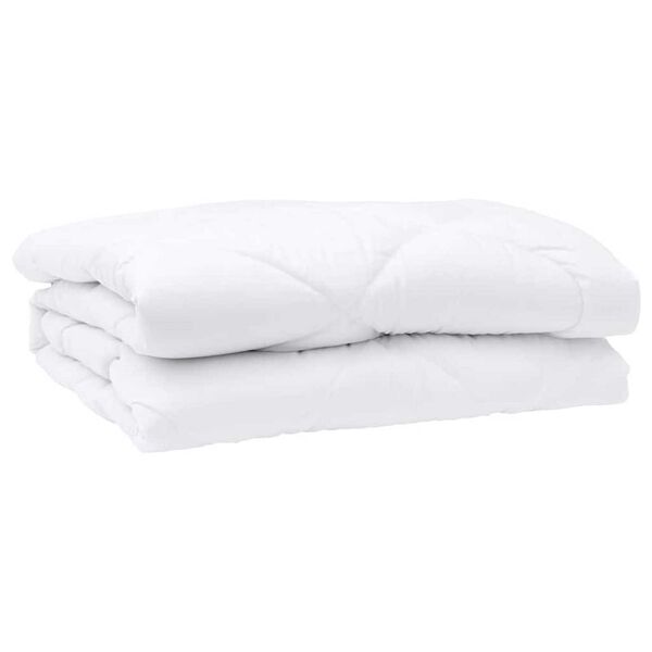 vidaXL Duvet d'&eacute;t&eacute; simple Blanc 220 x 135 x 3 cm Polyester