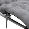 vidaXL Chaise longue g&eacute;om&eacute;trique avec coussin noir et gris acier