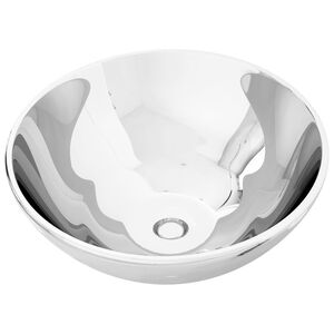vidaXL Lavabo 32,5 x 14 cm C&eacute;ramique Argent&eacute;