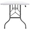 vidaXL Table pliable de jardin Blanc 180x72x72 cm PEHD