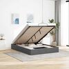 vidaXL Cadre de lit ottoman sans matelas gris fonc&eacute; 140x200 cm tissu