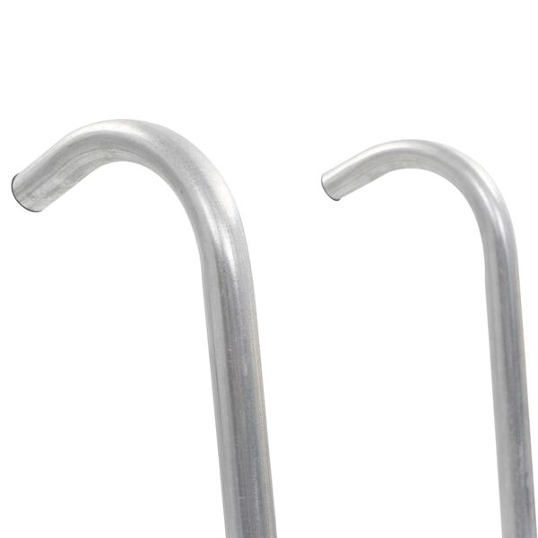 vidaXL Échelle de trampoline à 2 marches Acier Argenté 102,6 cm