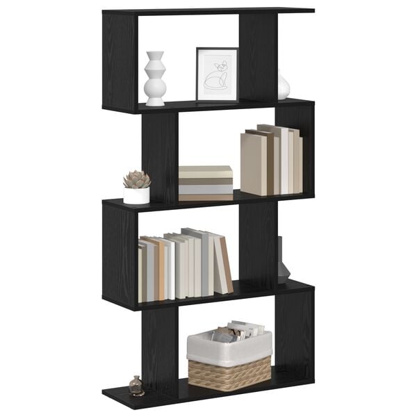 vidaXL Biblioth&egrave;que Ch&ecirc;ne noir 70 x 24 x 129 cm Bois d'ing&eacute;nierie