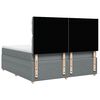 vidaXL Sommier &agrave; lattes de lit avec matelas Gris clair 180x200cm Tissu