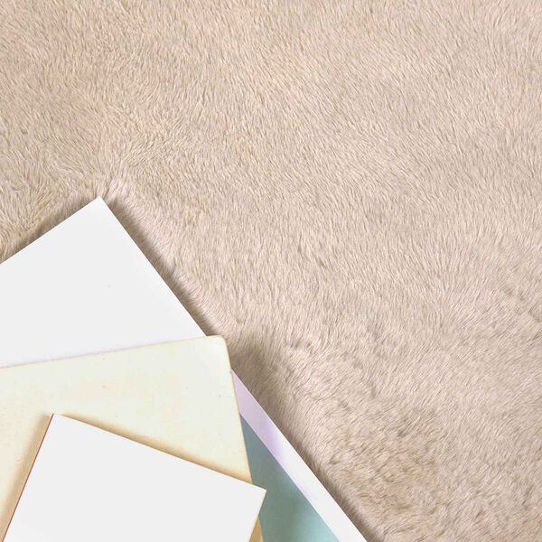 vidaXL Tapis en Fourrure Synth&eacute;tique de Lapin Olite Taupe 100 x 200 cm