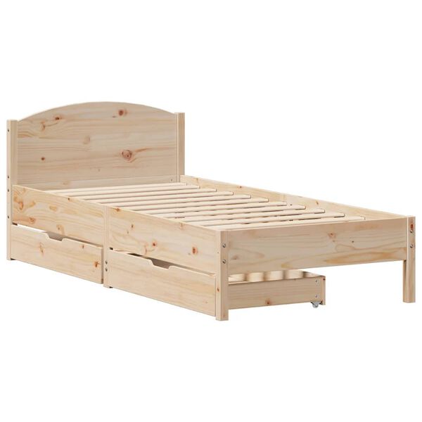vidaXL Cadre de lit sans matelas 100x200 cm bois massif de pin