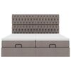 VidaXL Cadre de lit ottoman avec matelas taupe 180x200 cm tissu