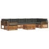 vidaXL Ensemble de canap&eacute;s d'ext&eacute;rieur 8 pc Naturel et Anthracite