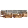 vidaXL Ensemble de canap&eacute;s d'ext&eacute;rieur 7 pcs Gris Naturel et Clair