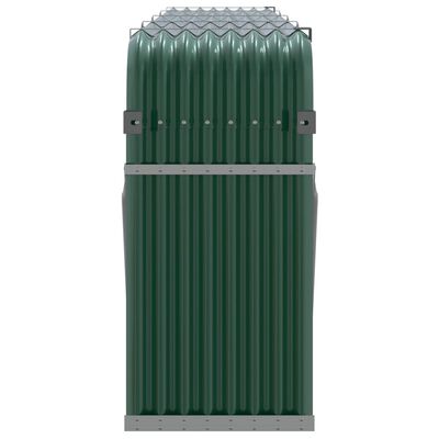 vidaXL Porte-bûches vert 300x45x100 cm acier galvanisé