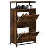 vidaXL Armoire &agrave; chaussures ch&ecirc;ne fum&eacute; 60x34x112 cm bois d'ing&eacute;nierie