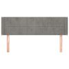 vidaXL T&ecirc;te de lit avec oreilles Gris clair 147x16x78/88 cm Velours