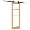 vidaXL Porte coulissante ORKDAL Naturel et Noir 73,5 x 198,5 cm