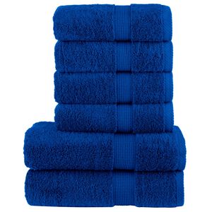 vidaXL Ensemble de serviettes de qualit&eacute; sup&eacute;rieure SOLUND 6 pcs bleu