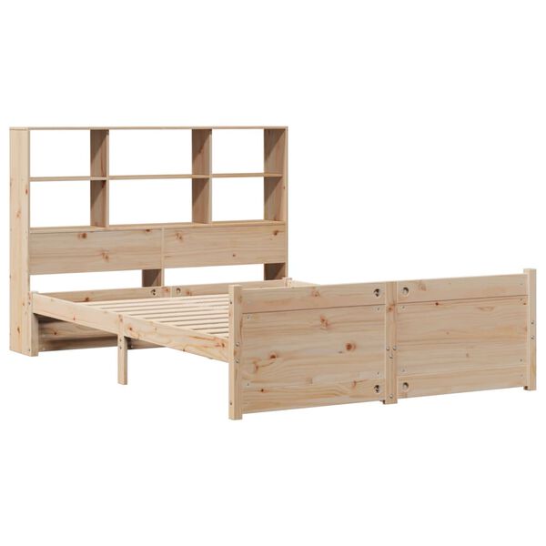 vidaXL Lit bibliothèque sans matelas 120x200 cm bois de pin massif