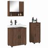 vidaXL Ensemble de mobilier de salle de bain 3 pcs Ch&ecirc;ne brun