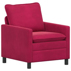 vidaXL Canap&eacute; Bordeaux 76 x 81 x 87,5 cm Velours
